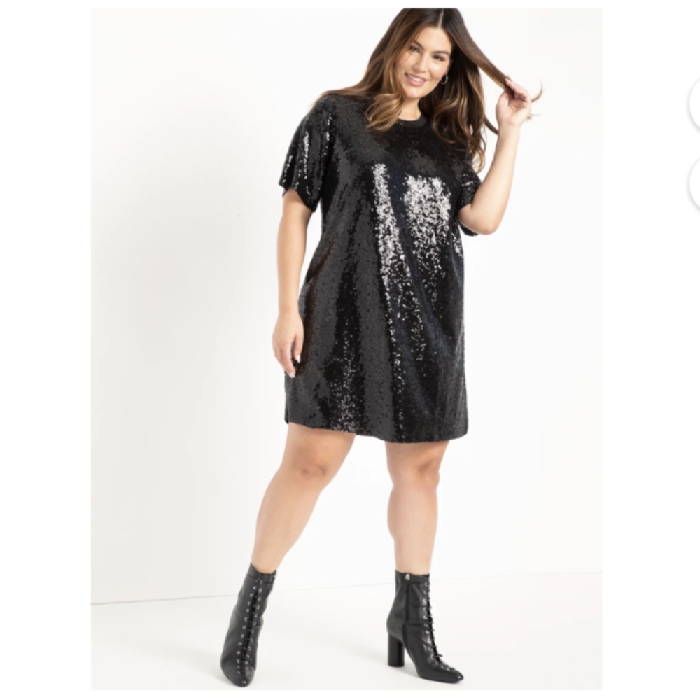 Sequin T Shirt Dress